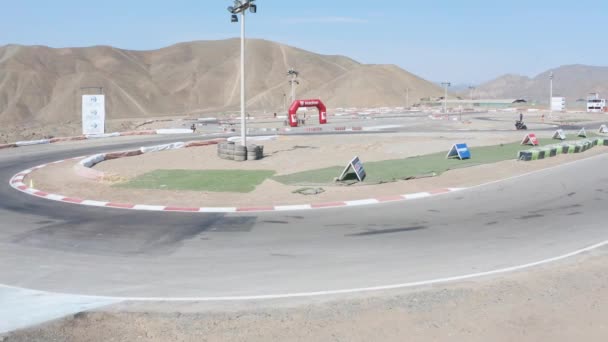Чемпіонат Шосейних Перегонів Мотопарк Чіуа Мотопарк Перу Національна Гонка Мотоциклів — стокове відео
