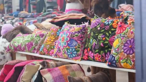 Tradycyjny Materiał Pigmentowy Stosowany Przez Inkasa Naturalne Barwniki Tradycyjnej Ręcznie — Wideo stockowe