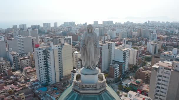 Panoramic View Church Immaculate Heart Mary Located Magdalena District Peru — Stock Video
