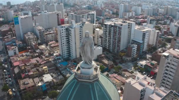 Vista Panorâmica Igreja Imaculado Coração Maria Localizada Bairro Magdalena Peru — Vídeo de Stock
