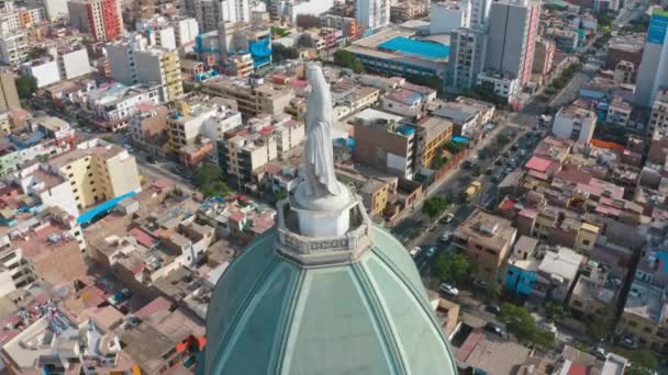 Drone Vista Una Chiesa Lima Perù Nel Quartiere Magdalena Del — Video Stock