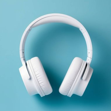 Modern kulaklıklar masada.