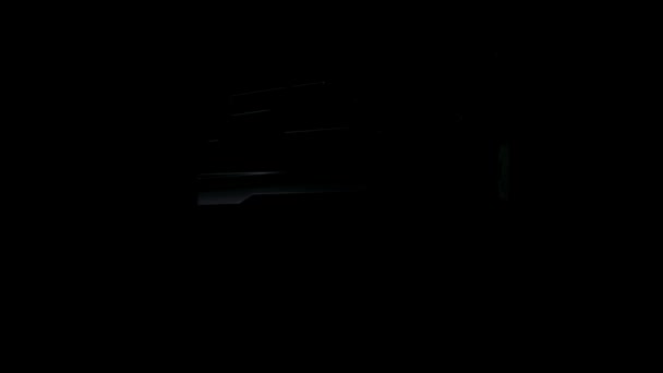 接近雅马哈摩托车Fzx的灰色金属标志 光影的游戏 — 图库视频影像