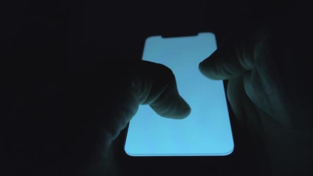 Chroma Chave Mock Smartphone Mão Mulher Detém Telefone Celular Rouba — Vídeo de Stock