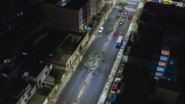 Luftaufnahme Stadtbild Zeitraffer Des Verkehrs Auf Der Straße — Stockvideo