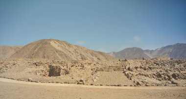 Caral Harabeleri, Amerika 'nın en eski şehri, Unesco Dünya Mirası Alanı, Rio Supe Vadisi, Peru