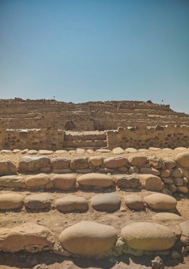 Caral Harabeleri, Amerika 'nın en eski şehri, Unesco Dünya Mirası Alanı, Rio Supe Vadisi, Peru