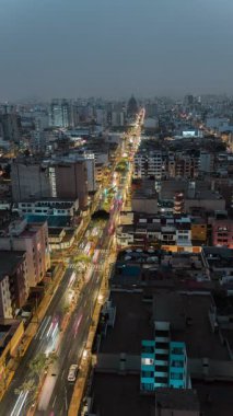  Şehir Lima 'sının enerji dolu manzarası. Peru