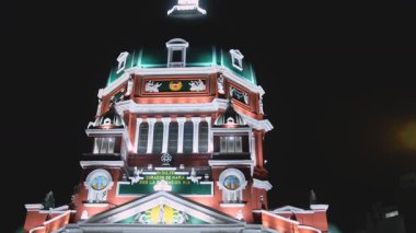 Lima peru. 3 Ağustos 2025. Geceleri Magdalena del Mar 'daki Meryem Kilisesi' nin tertemiz kalbi.