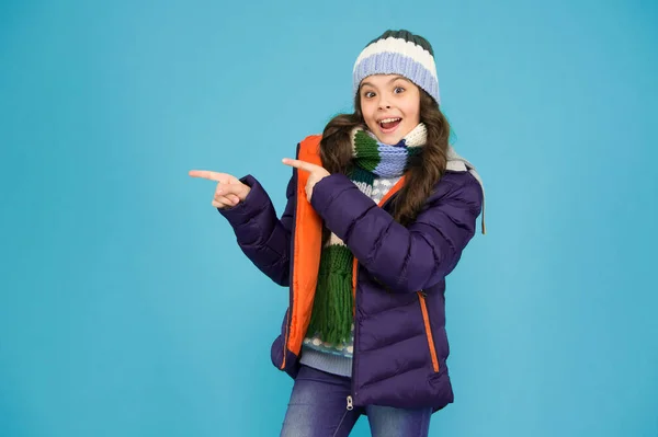 Designed for comfort. Fashion girl winter clothes. Fashion trend. Fashion coat. Warming up. Casual winter jacket more stylish have more comfort features. Female fashion. Children clothes shop.