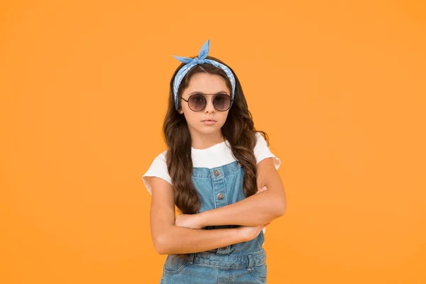 Kleine Fashionista Schattig Kid Mode Meisje Zomer Mode Concept Bescherming — Stockfoto