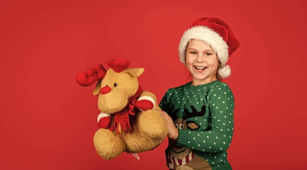 Christmas Holiday Cultural Attributes Christmas Sale Kid Reindeer Gift Christmas — Stock Photo, Image