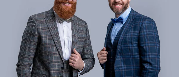 Cropped View Studio Shot Men Wearing Tux Elegant Men Formal — Stock Photo, Image