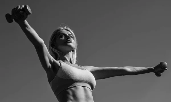 Sportive Woman Sportswear Sexy Woman Stadium Gym Female Trainer Workout — Photo