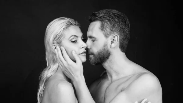 Adoriamo Baciarci Fidanzata Fidanzato Giocare Giochi Erotici Rapporto Amore Romantico — Foto Stock