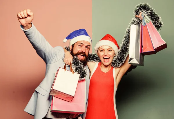 Family Shopping Join Celebration Prepare Presents Advance Merry Christmas Man — Stock Photo, Image