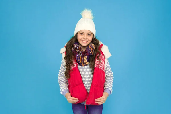 Jeder Jahreszeit Schön Bleiben Kinder Tragen Gestrickte Warme Kleidung Winterstimmung — Stockfoto