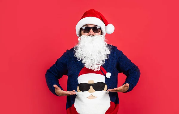 Who was naughty this year. prepare gifts and presents. just have fun. happy bearded man in santa claus hat. new year party. celebrate winter holidays. merry christmas to you. xmas shopping time.