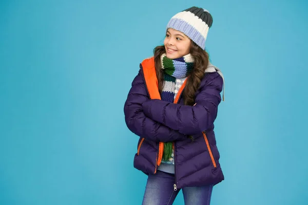 Warming up. Casual winter jacket more stylish have more comfort features. Female fashion. Children clothes shop. Designed for comfort. Fashion girl winter clothes. Fashion trend. Fashion coat.