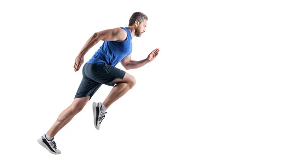 Biegacz Sportowy Biegający Odzieży Sportowej Przestrzeń Kopiująca Zdjęcie Uciekiniera Sportowego — Zdjęcie stockowe