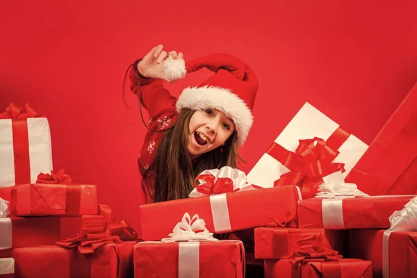 Hora Milagros Generoso Santa Claus Vive Abundancia Niño Feliz Chica —  Fotos de Stock