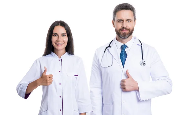 Cardiologist Doctor Nurse Show Thumb Photo Cardiologist Doctor Nurse Wear — Stock Photo, Image