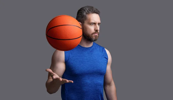Sporting Athlete Man Basketball Player Studio Photo Athlete Man Basketball — Stock Photo, Image