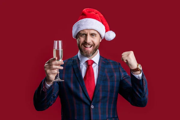 Successful Businessman Celebrating Holiday Celebrating New Year Businessman Celebrate New — Stock Photo, Image
