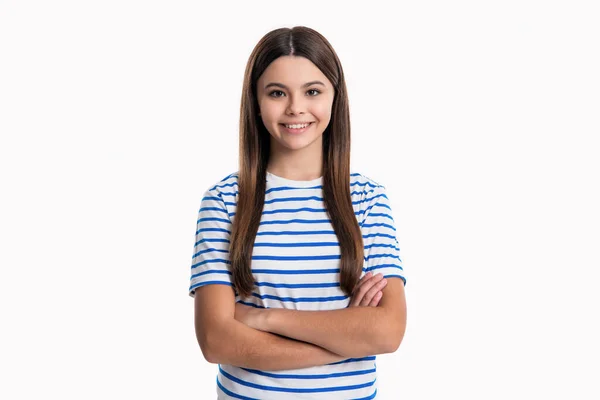 Portrait Cheerful Teen Girl Having Soft Skin Teen Girl Skin — Stock Photo, Image