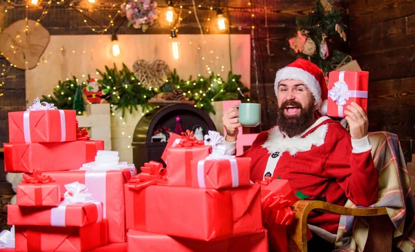 Cadeaus Sturen Het Huis Van Kerstman Wintervakantie Gezellige Huiselijke Sfeer — Stockfoto