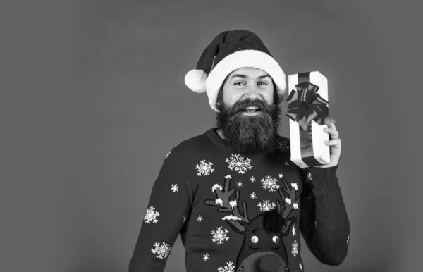 Weihnachtsgeschenk Tag Des Boxens Einkaufskonzept Gute Anschaffung Mit Erfolg Weihnachtsmann — Stockfoto