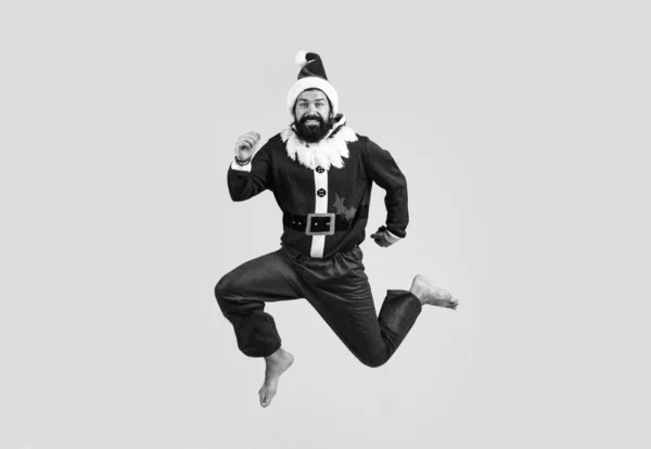 Nejlepší Dovolená Vánoční Párty Zábavná Šťastný Vousatý Muž Hipster Nosit — Stock fotografie