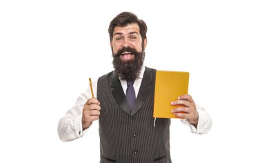 Gereken her şeyle birlikte okul. Mutlu hipster ansiklopedisi ve kalemi var. Ansiklopedi makalesi okuyorum. Ansiklopedik sözlük. Resmi eğitim. Bilgi ve bilgi. Bilge ve bibliyofil..