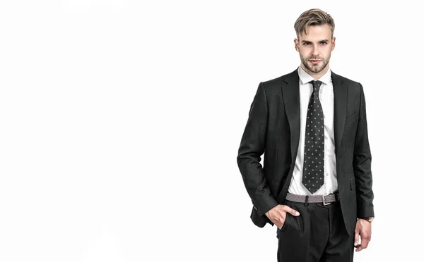 Ernste Professionelle Geschäftsmann Mann Geschäft Professionelle Geschäftsmann Rechtsanwalt Business Anzug — Stockfoto