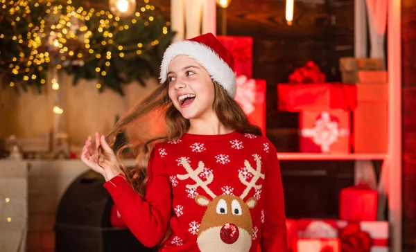 클로스의 크리스마스 크리스마스 분위기같은 스타일 즐거운 휴가보내 크리스마스가 스웨터 산타의 — 스톡 사진