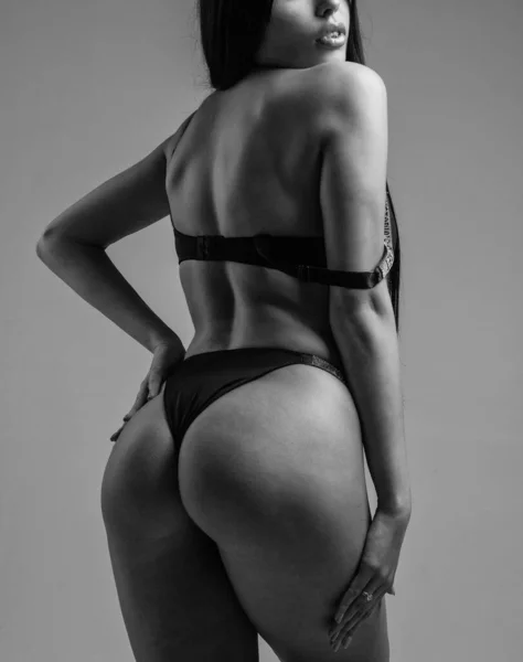 Sexy Woman Perfect Body Ass Skin Erotic Lingerie Skincare — Zdjęcie stockowe