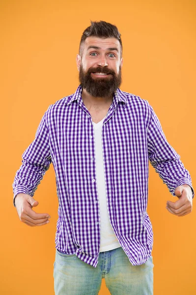 Συναισθηματική Έκφραση Αρκετά Έκπληκτος Beard Μόδας Και Κουρέας Έννοια Άνθρωπος — Φωτογραφία Αρχείου