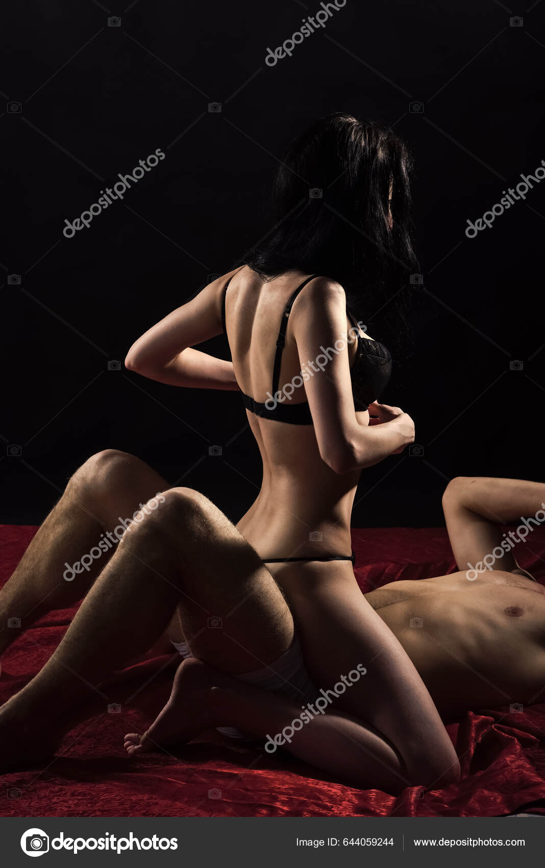Sensual Couple Love Girlfriend Boyfriend Lovers Having Sex Foreplay Undressed Stock Photo by ©stetsik 644059244 picture