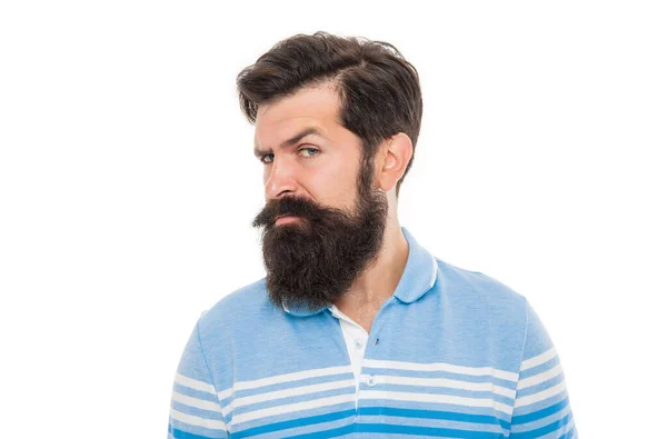 Een Portret Van Een Baard Serieuze Man Met Een Baard — Stockfoto