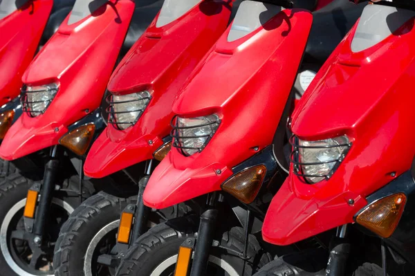 Image Parked Rental Moped Parking Parked Rental Moped Row Parked — Stock Photo, Image