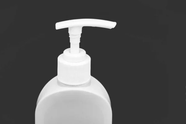 Apresentando Produto Cosmético Propaganda Shampoo Sem Marca Condicionador Cabelo Loção — Fotografia de Stock