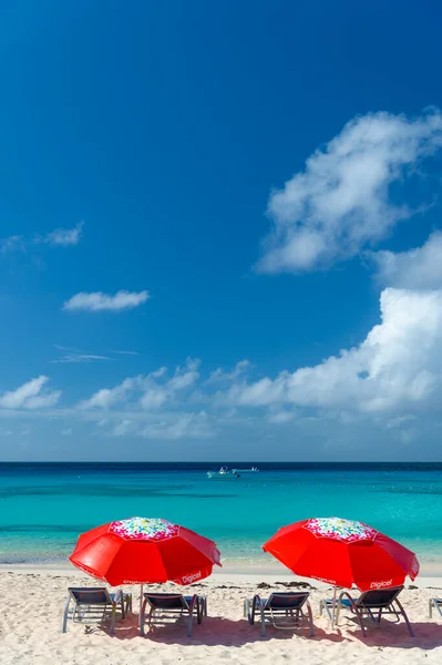 Grand Turk Turkish Caicos December 2015 Summer Seaside Beach Sunbed — 스톡 사진