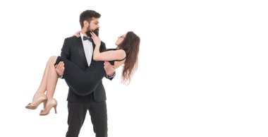 Hoş bir akşam. Aşık romantik çift dans ediyor. Resmi bir çift smokinli adam ve seksi kız. Nişan ve teklif. Aşk ilişkisi. Sevgililer Günü 'nde buluşacağız. Erkek ve kadın yıldönümünü kutluyor.