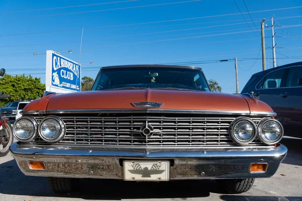 Miami Florida Usa March 2021 Ford Galaxie Retro Car Front — 스톡 사진