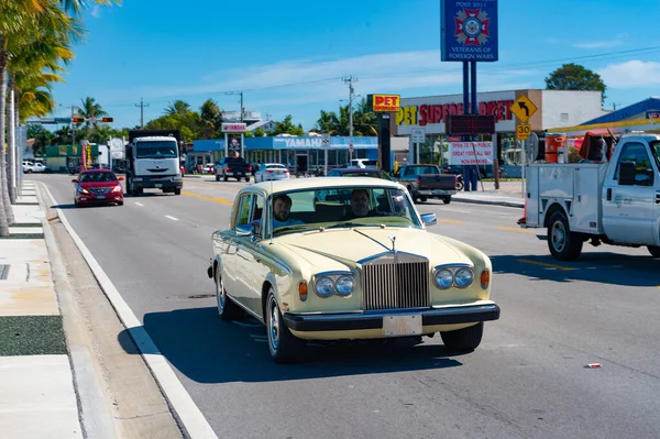 Key West Florida Usa Februari 2016 Rolls Royce Silver Shadow — Stockfoto