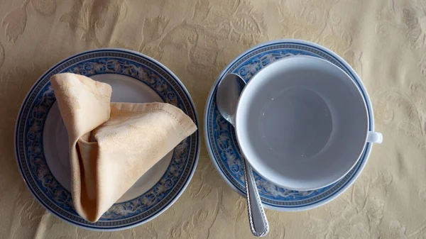 Teaware Para Servir Chá Louça Toalha Mesa Coleção Utensílios Porcelana — Fotografia de Stock