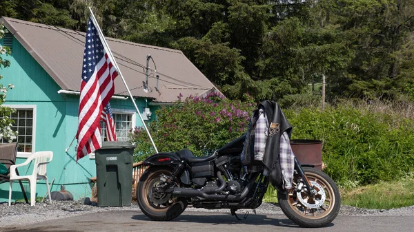 Wrangell Alaska Usa Maj 2019 Sydostanpassade Cyklar Harley Davidson Motorcykel — Stockfoto