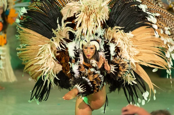 Parintins Brasil Dezembro 2015 Showgirl Carnaval Brasileiro Samba — Fotografia de Stock