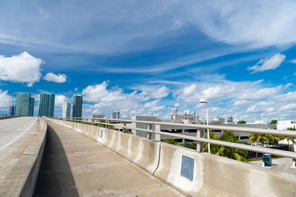 Bild Der Miami Highway Road Miami Autobahn Straße Miami Autobahn — Stockfoto