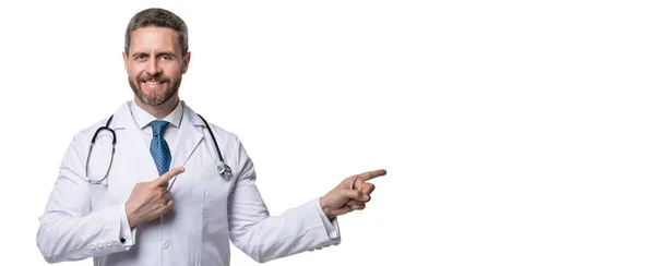 Steteskoplu Mutlu Bir Kardiyolog Kardiyolog Beyazı Izole Etti Tıp Kardiyoloğu — Stok fotoğraf